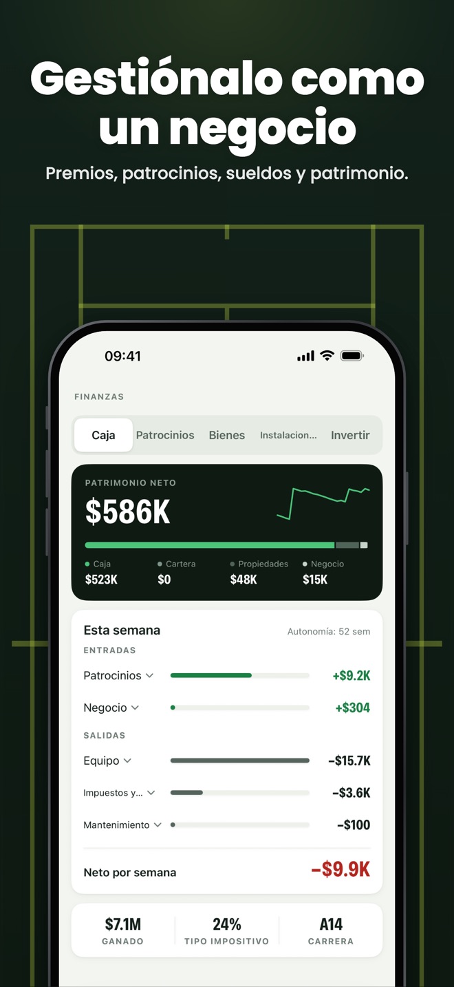 Gestiónalo como un negocio — Premios, patrocinios, sueldos y patrimonio.